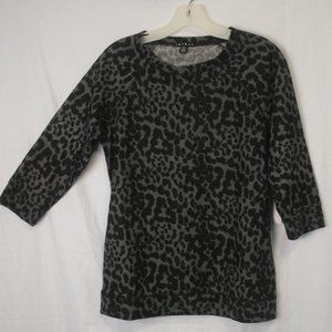 Fuzzy Crew Neck Stretch Top